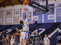 SSU Women's Basketball player Alli McDonald shooting the ball into the hoop